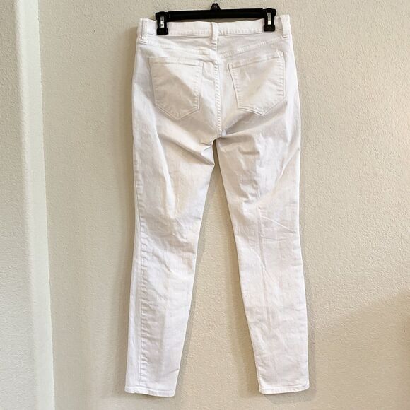 GAP 1969 White Denim Jeans ✨Women Size 27 R Straight Stretch Fit - Picture 7 of 9